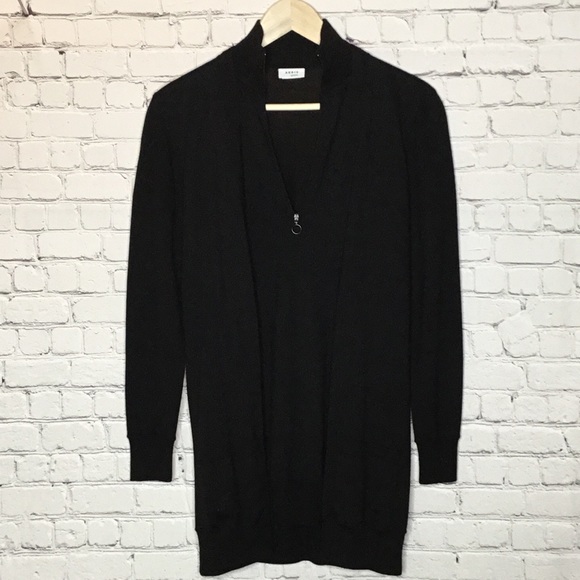 AKRIS HALF ZIP BLACK SWEATER JACKET COMBINATION - Picture 7 of 7